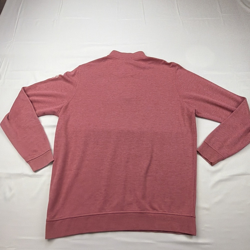 Peter Millar Men's Crown Comfort Interlock 1/4 Zip Pink/Red Pullover Size XL - Picture 9 of 12